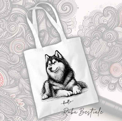 Shopper DOODLE - SIBERIAN HUSKY