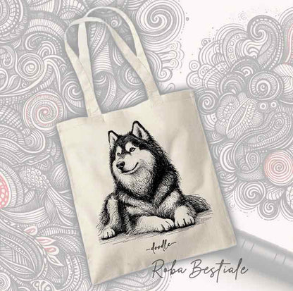 Shopper DOODLE - SIBERIAN HUSKY