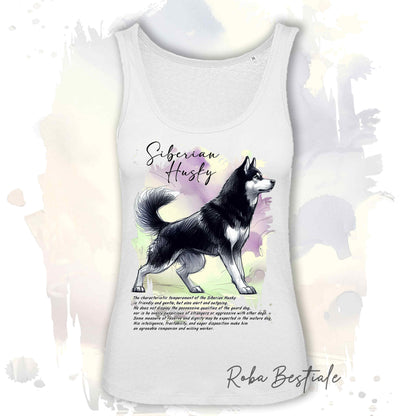 Canotta BEHAVIOR - SIBERIAN HUSKY Nero - Bianca - dalla XS alla 3XL