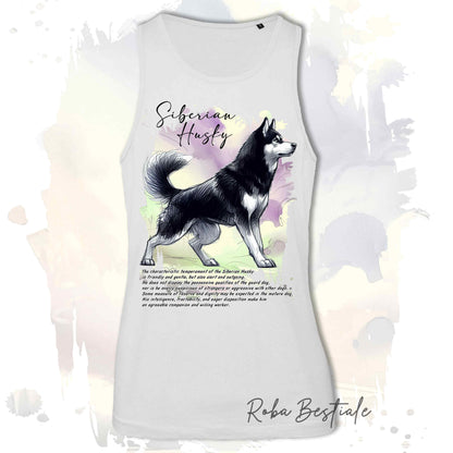 Canotta BEHAVIOR - SIBERIAN HUSKY Nero - Bianca - dalla XS alla 3XL