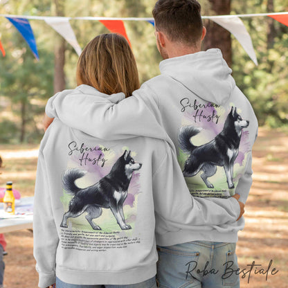 Felpa BEHAVIOR - SIBERIAN HUSKY Nero - Standard FCI - Unisex - Grigia - dalla XS alla 3XL