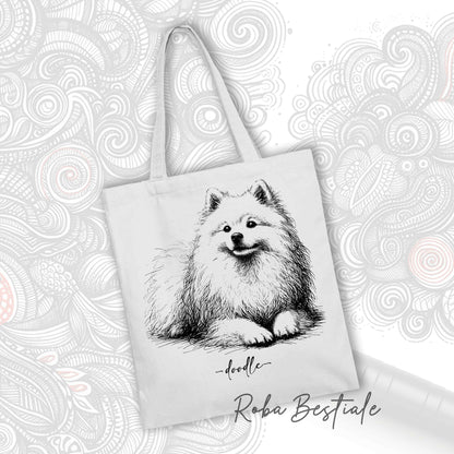 Shopper DOODLE Elegance - SPITZ GIAPPONESE - Diversi colori disponibili, 100% Cotone