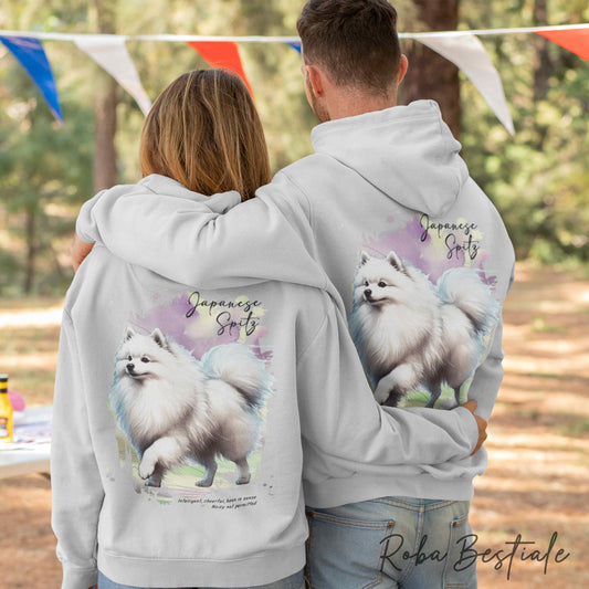 Felpa BEHAVIOR - SPITZ GIAPPONESE - Standard FCI - Unisex - Grigia - dalla XS alla 3XL