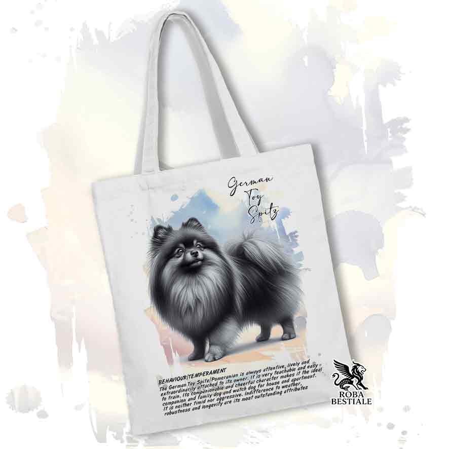 Tote Bag SPITZ TEDESCO NANO "Pomerania" Gririo - Collezione BEHAVIOR