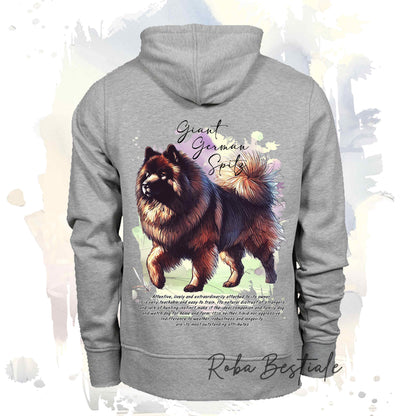 Felpa BEHAVIOR - SPITZ TEDESCO GRANDE Marrone - Standard FCI - Unisex - Grigia - dalla XS alla 3XL