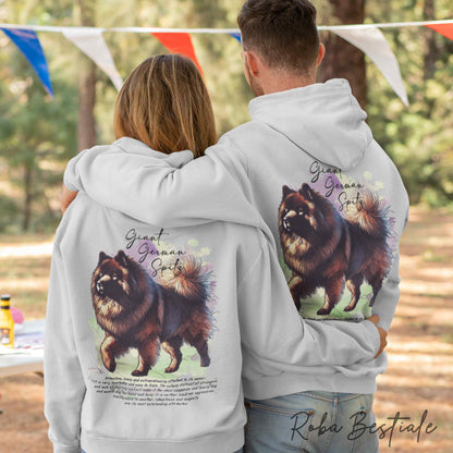 Felpa BEHAVIOR - SPITZ TEDESCO GRANDE Marrone - Standard FCI - Unisex - Grigia - dalla XS alla 3XL