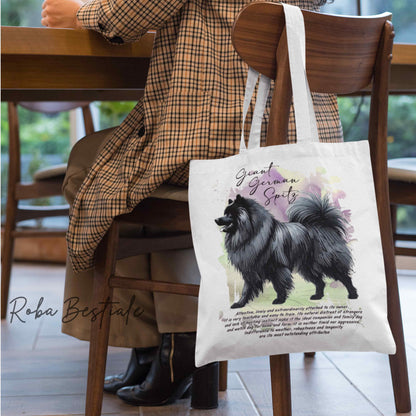 Shopper BEHAVIOR - SPITZ TEDESCO GRANDE Nero - Standard FCI - Diversi colori disponibili, 100% Cotone