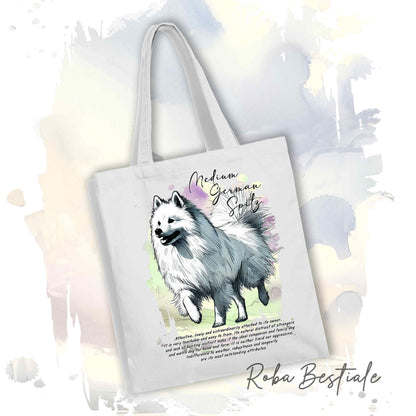 Shopper BEHAVIOR - SPITZ TEDESCO MEDIO Bianco - Standard FCI - Diversi colori disponibili, 100% Cotone