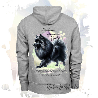 Felpa BEHAVIOR - SPITZ TEDESCO MEDIO Nero - Standard FCI - Unisex - Grigia - dalla XS alla 3XL