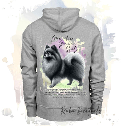 Felpa BEHAVIOR - SPITZ TEDESCO PICCOLO Grigio Sfumato - Standard FCI - Unisex - Grigia - dalla XS alla 3XL