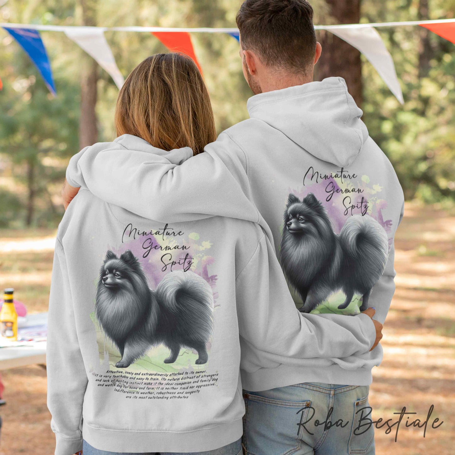 Felpa BEHAVIOR - SPITZ TEDESCO PICCOLO Grigio Sfumato - Standard FCI - Unisex - Grigia - dalla XS alla 3XL