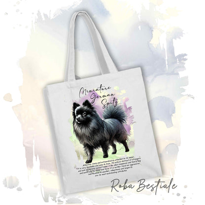 Shopper BEHAVIOR - SPITZ TEDESCO PICCOLO Nero - Standard FCI - Diversi colori disponibili, 100% Cotone