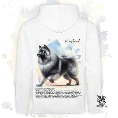 Felpa BEHAVIOR - SPITZ TEDESCO KEESHOND - Con Cappuccio e Tasconi, diversi colori, Unisex - dalla XS alla 3XL
