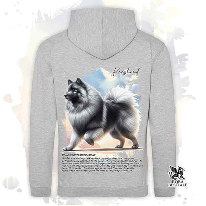 Felpa BEHAVIOR - SPITZ TEDESCO KEESHOND - Con Cappuccio e Tasconi, diversi colori, Unisex - dalla XS alla 3XL