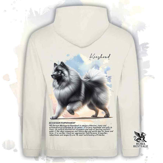 Felpa BEHAVIOR - SPITZ TEDESCO KEESHOND - Con Cappuccio e Tasconi, diversi colori, Unisex - dalla XS alla 3XL