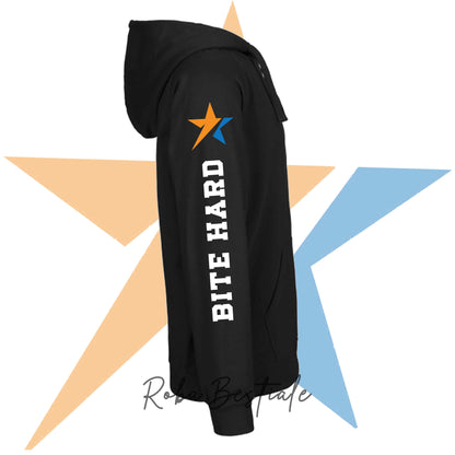 Felpa STAR - IGP - Nera o Grigia - Unisex, con Cappuccio e Tasconi - dalla XS alla 3XL