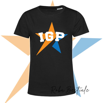 T-Shirt STAR - IGP - Nera o Bianca - 100% Cotone, Uomo o Donna - dalla XS alla 5XL