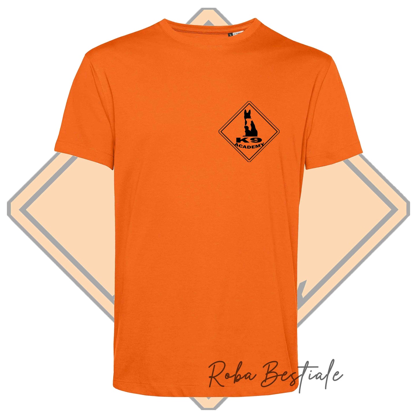 T-Shirt K9 ACADEMY - ARANCIONE, Uomo o Donna - dalla XS alla 5XL