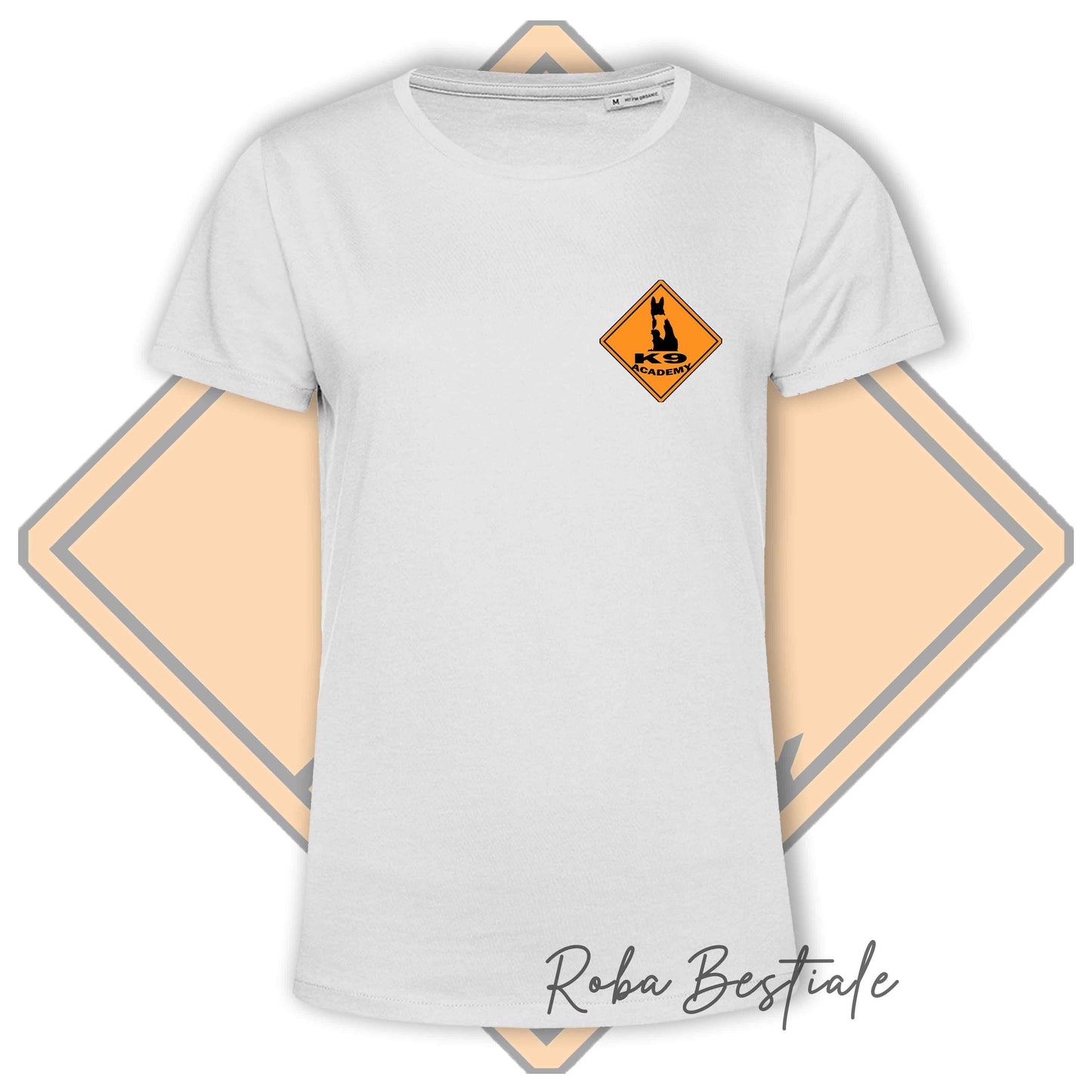 T-Shirt K9 ACADEMY - BIANCA, Uomo o Donna - dalla XS alla 5XL