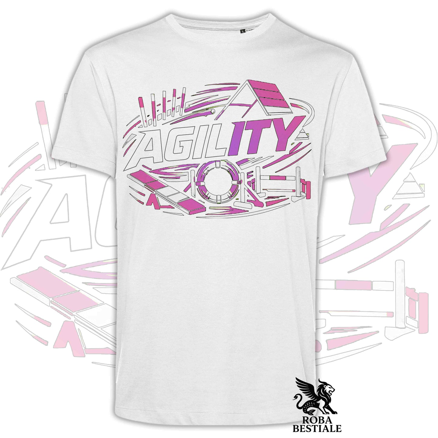 T-shirt PURE AGILITY - Stampa ROSA - Uomo o Donna , in tanti colori - dalla XS alla 5XL