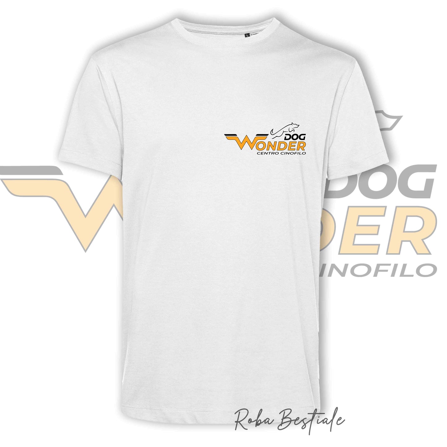 T-Shirt WONDERDOG - BIANCA, Uomo o Donna - dalla XS alla 5XL