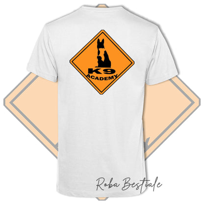 T-Shirt K9 ACADEMY - BIANCA, Uomo o Donna - dalla XS alla 5XL