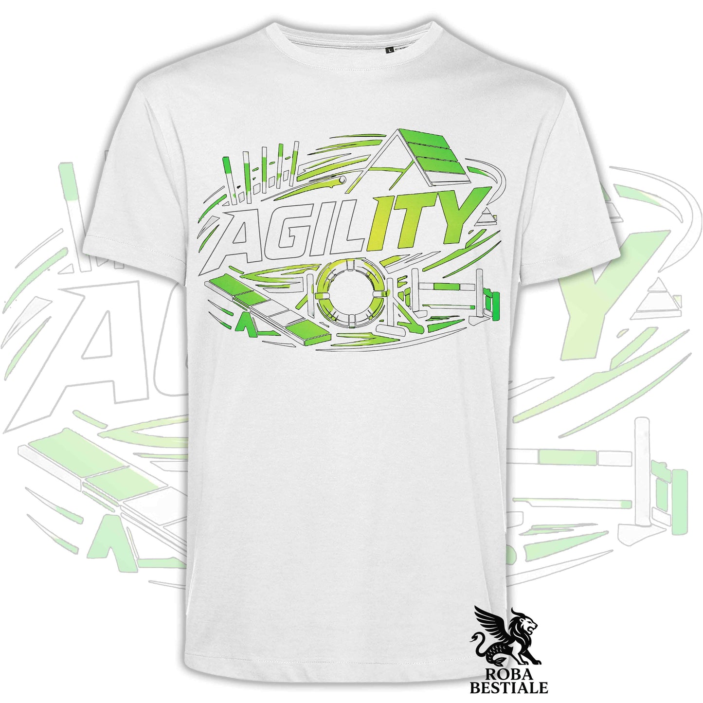 T-shirt PURE AGILITY - Stampa VERDE - Uomo o Donna , in tanti colori - dalla XS alla 5XL