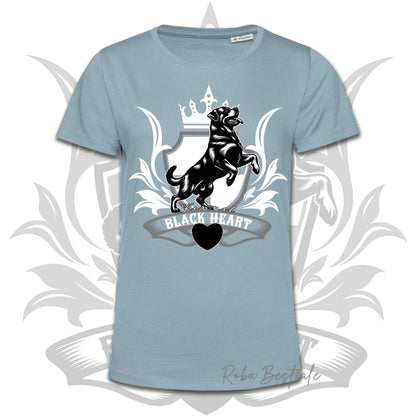 T-Shirt BLACK HEART Kennel - BLUE FOG - Uomo o Donna - dalla XS alla 2XL