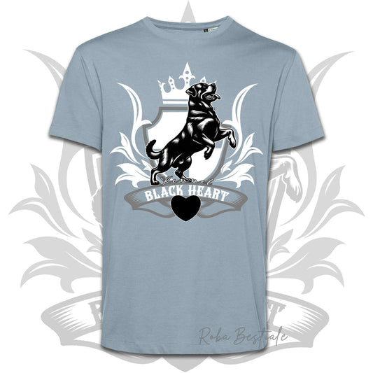 T-Shirt BLACK HEART Kennel - BLUE FOG - Uomo o Donna - dalla XS alla 2XL