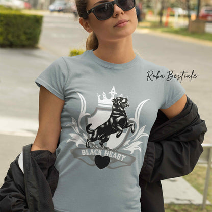 T-Shirt BLACK HEART Kennel - BLUE FOG - Uomo o Donna - dalla XS alla 2XL