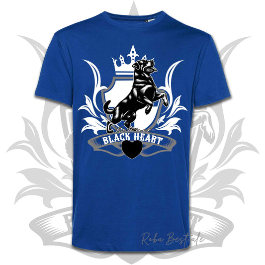 T-Shirt BLACK HEART Kennel - BLUE ROYAL - Uomo o Donna - dalla XS alla 2XL