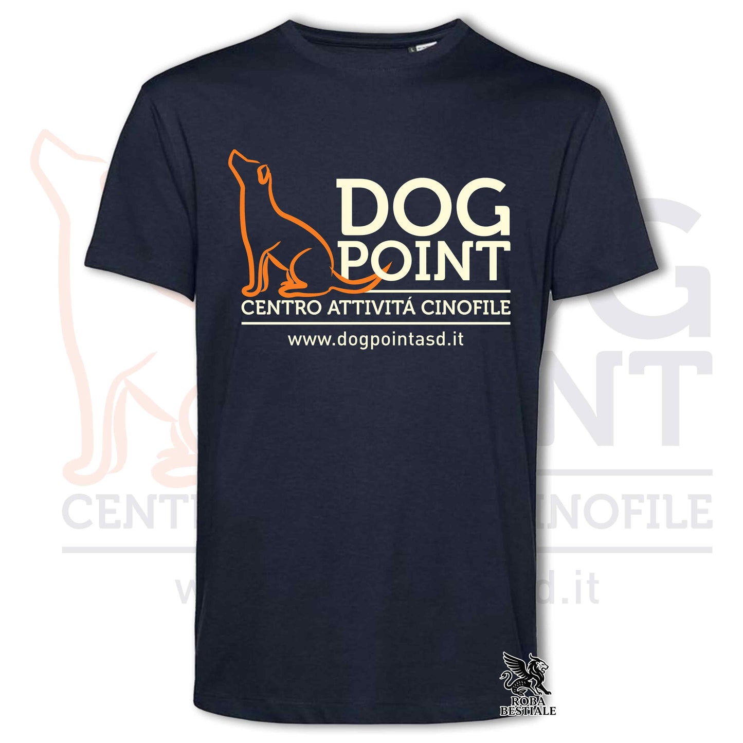 T-Shirt DOG POINT - Blue Navy, da Uomo o da Donna - dalla XS alla 5XL