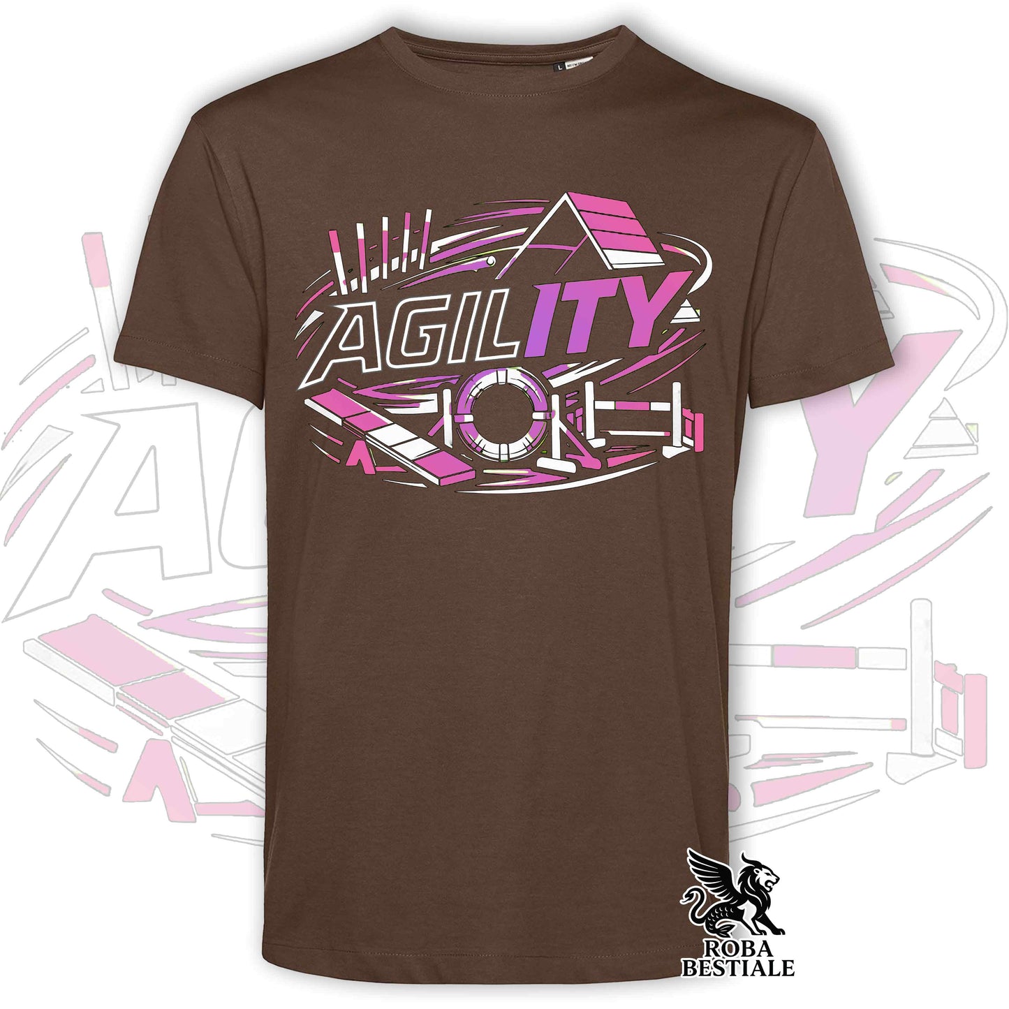 T-shirt PURE AGILITY - Stampa ROSA - Uomo o Donna , in tanti colori - dalla XS alla 5XL