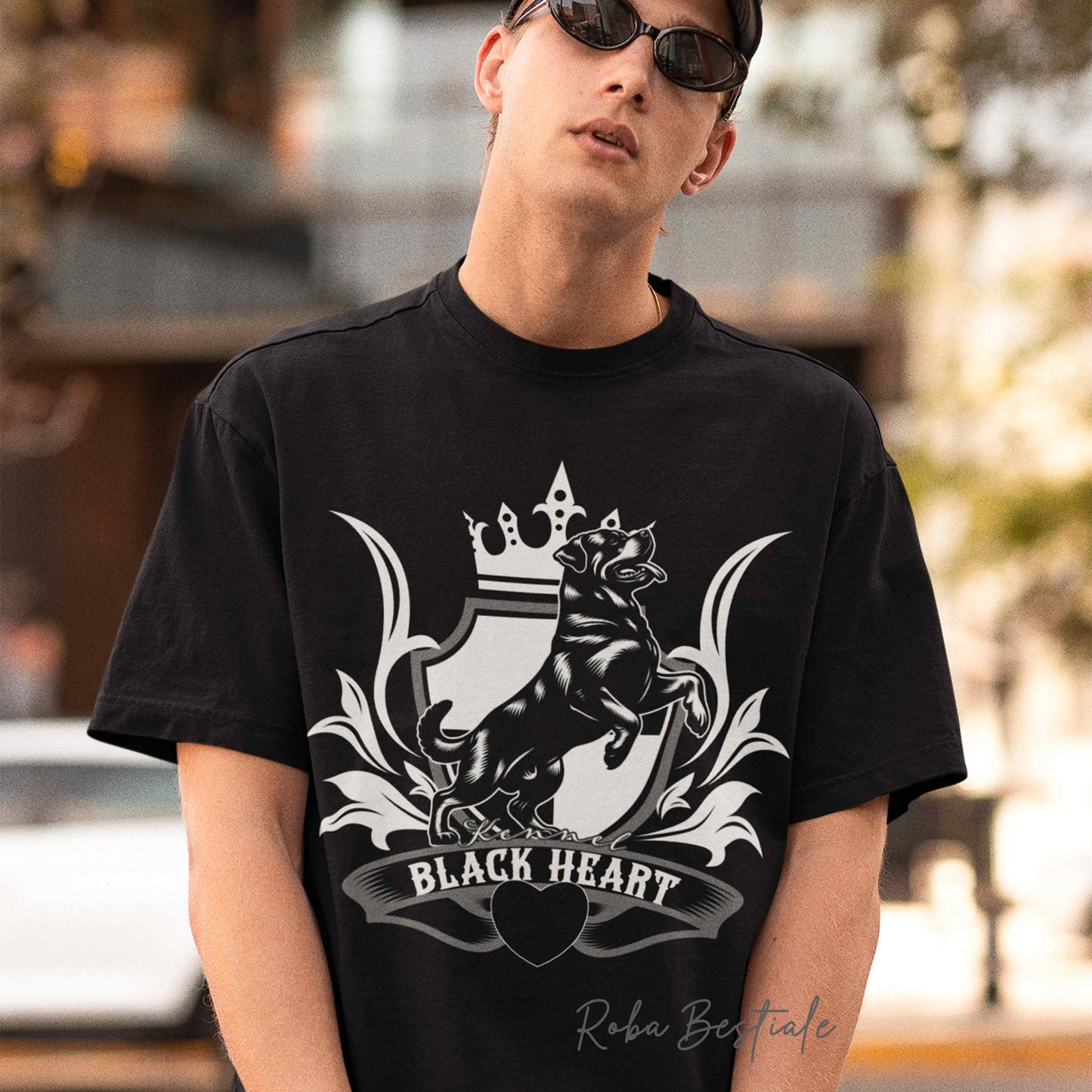 T-Shirt BLACK HEART Kennel - NERA - Uomo o Donna - dalla XS alla 5XL