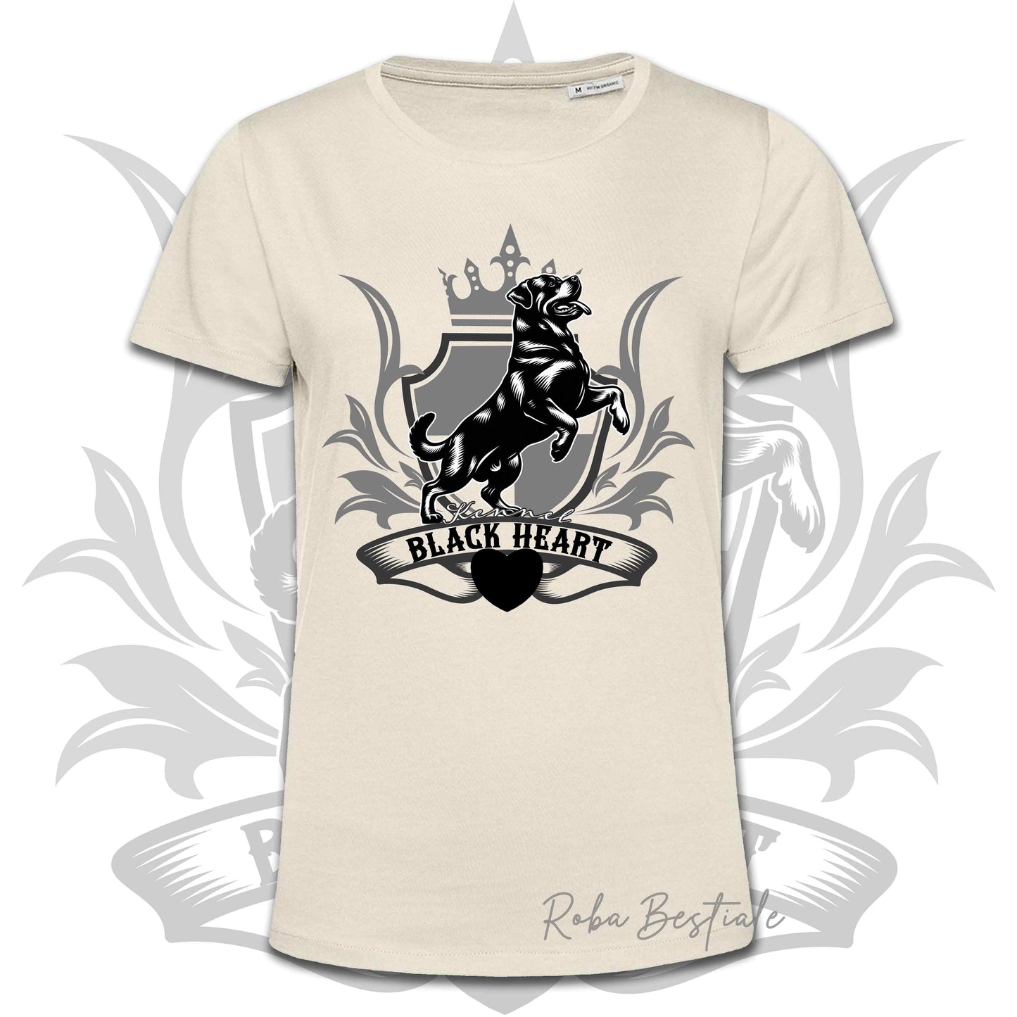T-Shirt BLACK HEART Kennel - OFF WHITE - Uomo o Donna - dalla XS alla 5XL