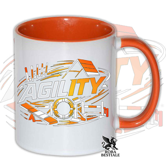Tazza PURE AGILITY - Stampa ARANCIONE - In Ceramica, colore a scelta - 330 ml