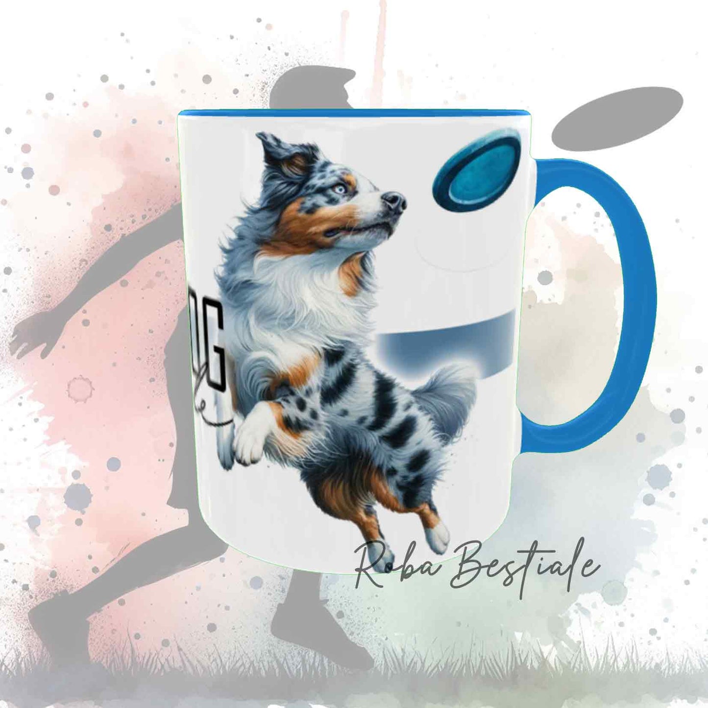 Tazza DISC DOG LifeStyle - AUSTRALIAN SHEPHERD Blue Merle - Design "GIRL" o "BOY"