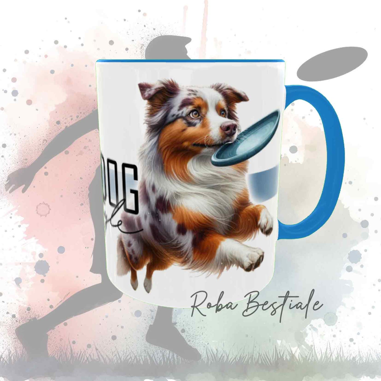 Tazza DISC DOG LifeStyle - AUSTRALIAN SHEPHERD Red Merle - Design "GIRL" o "BOY"