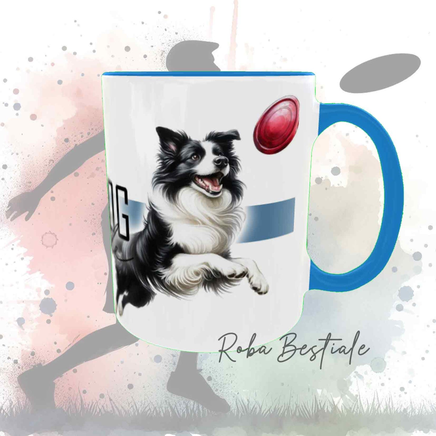 DISC DOG LifeStyle Mug - BORDER COLLIE Black &amp; White - "GIRL" or "BOY" Design