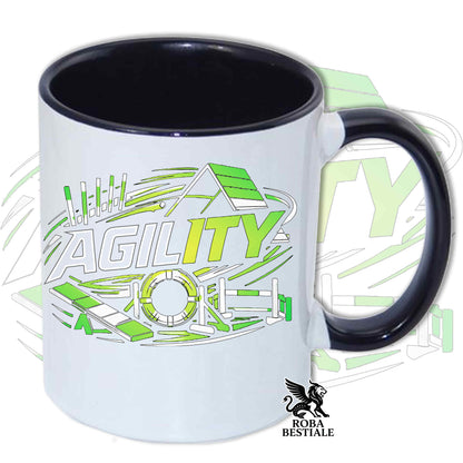 Tazza PURE AGILITY - Stampa VERDE - In Ceramica, colore a scelta - 330 ml