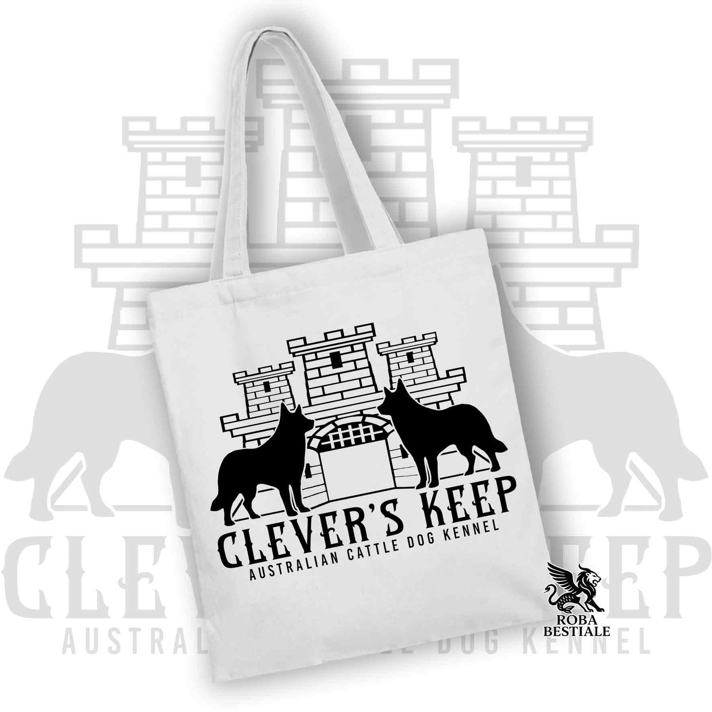 Tote Bag CLEVER'S KEEP - BLACK print - 100% Cotton - In many colors