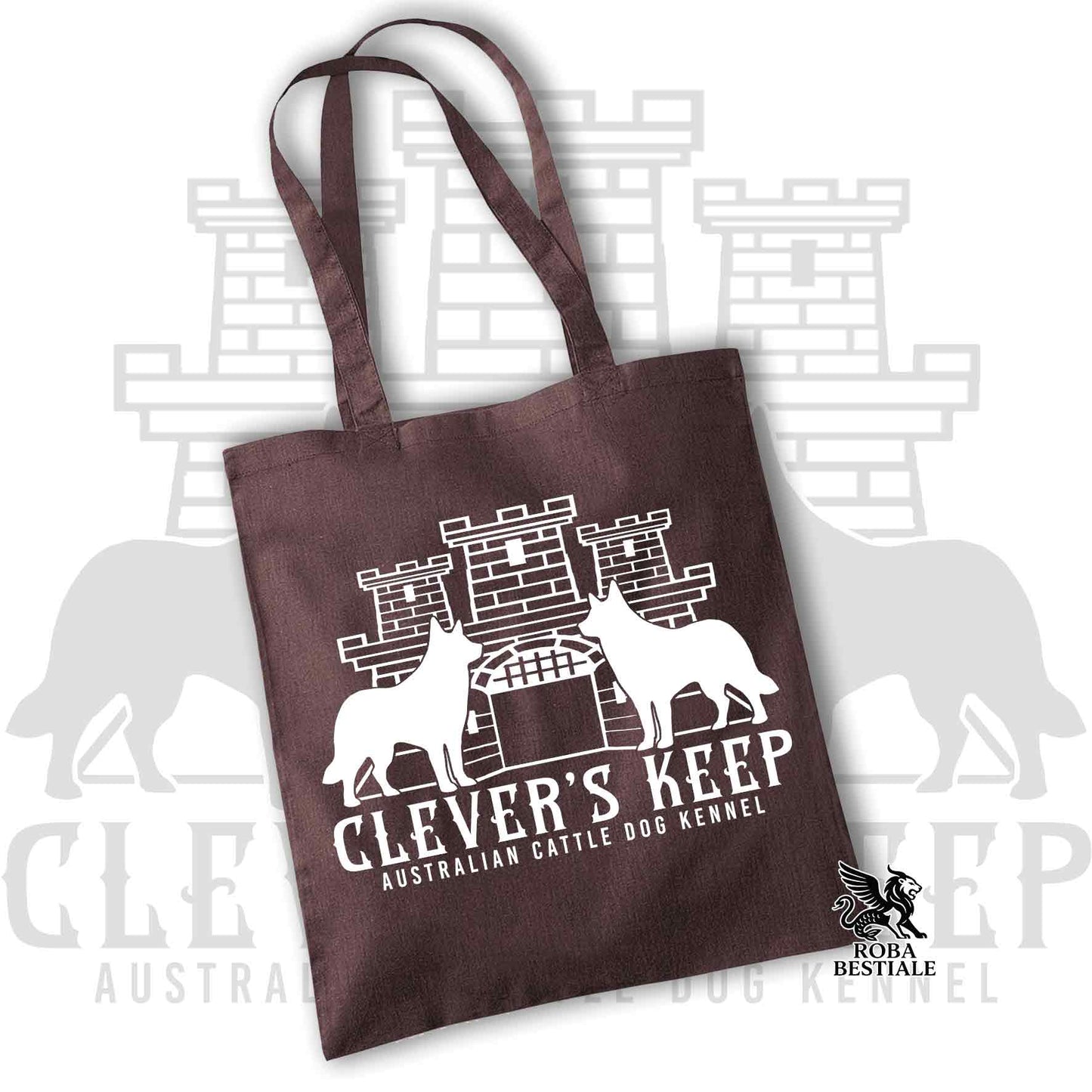 Tote Bag CLEVER'S KEEP - WHITE print - 100% Cotton - Many colors