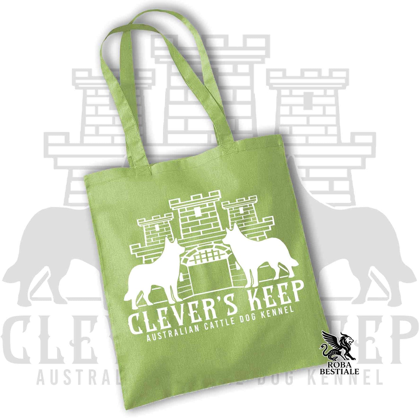 Tote Bag CLEVER'S KEEP - WHITE print - 100% Cotton - Many colors