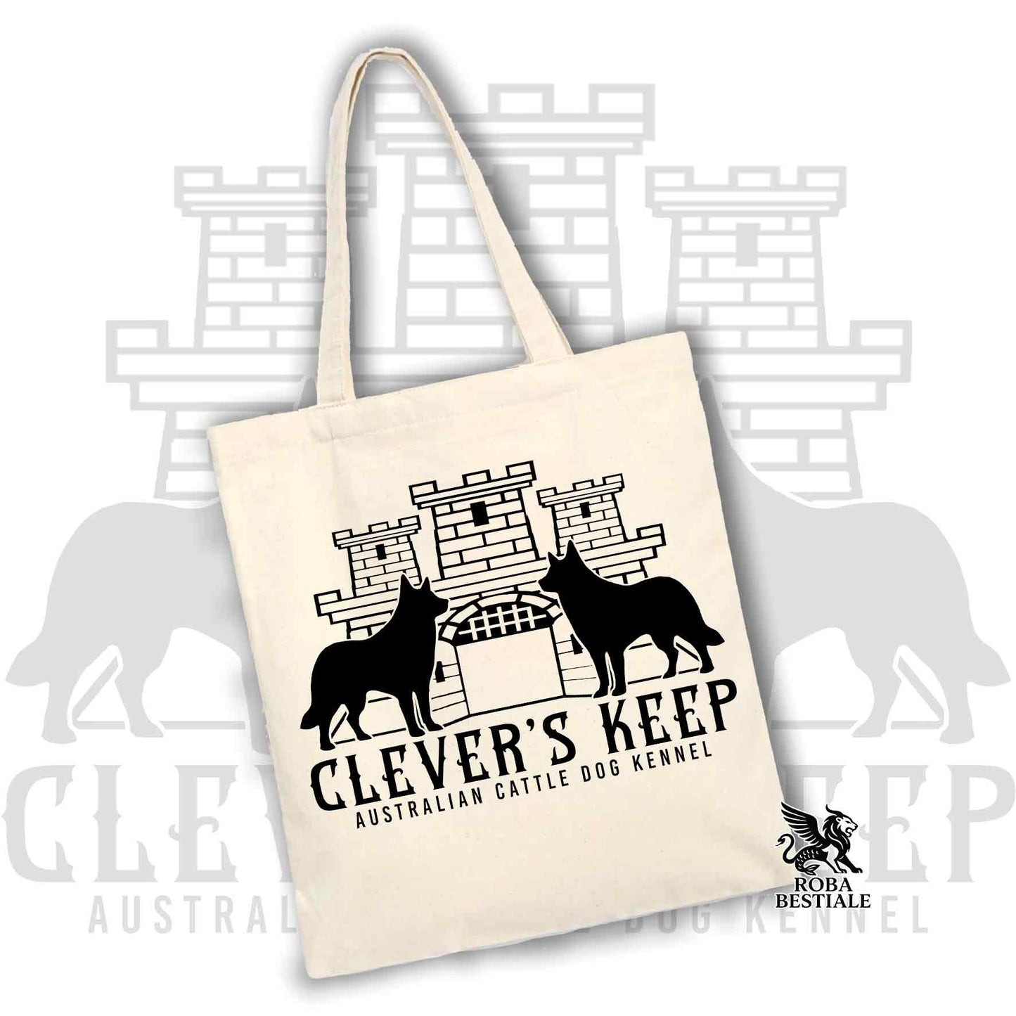 Tote Bag CLEVER'S KEEP - BLACK print - 100% Cotton - In many colors