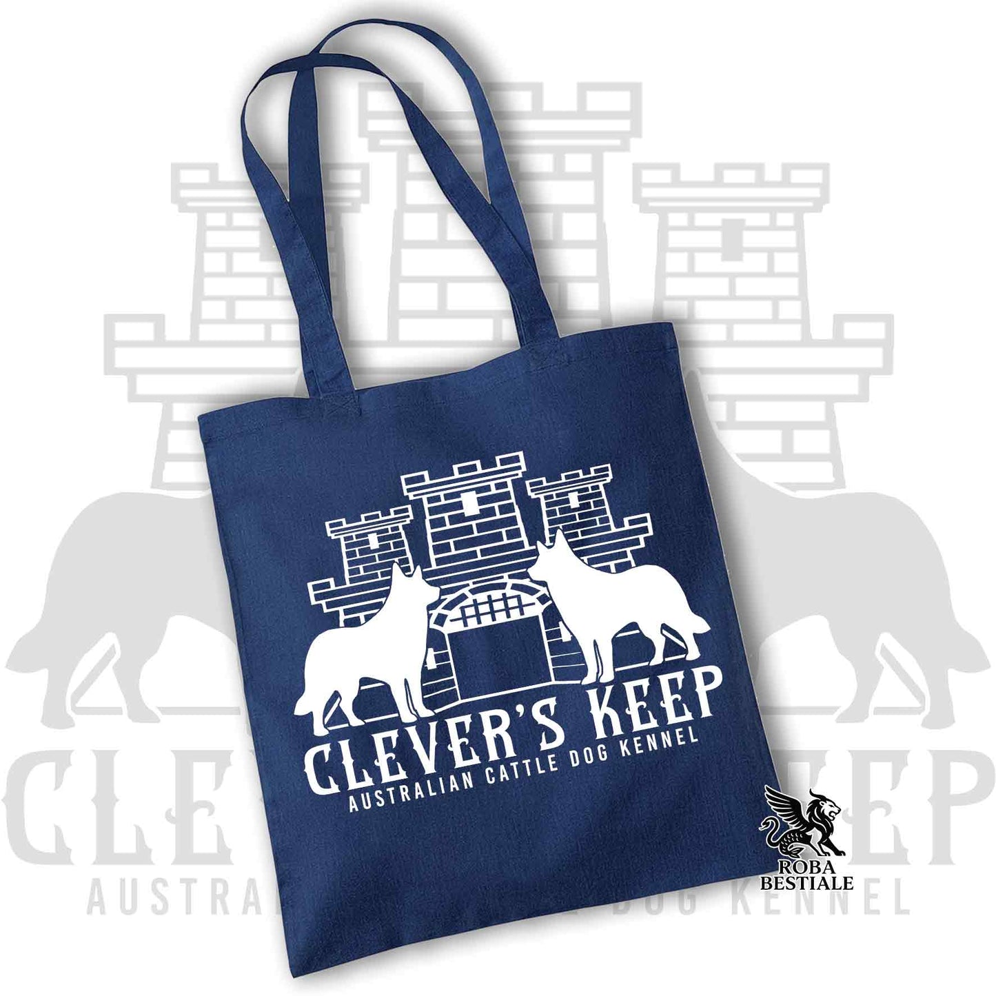 Tote Bag CLEVER'S KEEP - WHITE print - 100% Cotton - Many colors