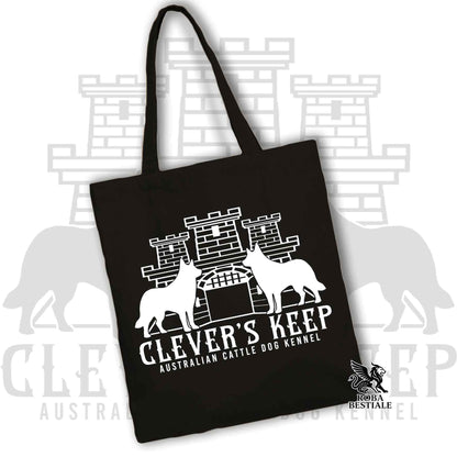 Tote Bag CLEVER'S KEEP - WHITE print - 100% Cotton - Many colors