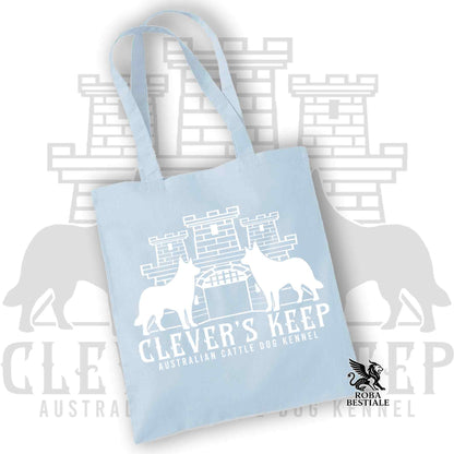 Tote Bag CLEVER'S KEEP - WHITE print - 100% Cotton - Many colors