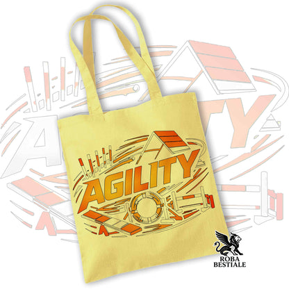 Tote Bag PURE AGILITY - Stampa BLUE - 100% Cotone - In tanti colori