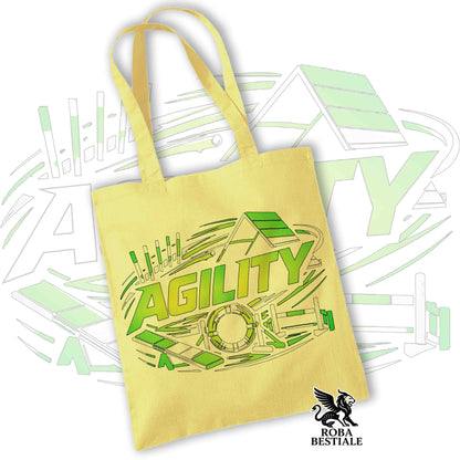 Tote Bag PURE AGILITY - Stampa BLUE - 100% Cotone - In tanti colori