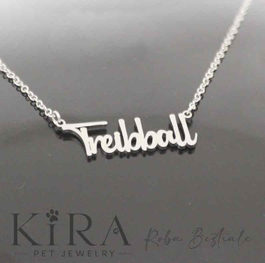 Collana KIRA PET JEWERLY - TREIBBALL - In Acciaio Inox con catenella a maglia fine